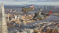 RAF Puma and Chinook helicopters celebrated more than 90 years of combined service with a joint flight over London (Picture: RAF). RAF Puma and Chinook helicopters flying over London to celebrate 90 years of combined service 261121 CREDIT RAF (2)_0.jpg