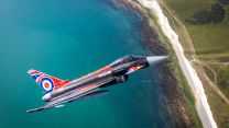 RAF Typhoon Display Team Battle of Britain Anniversary Flight Southern British Coastline 4 060921 CREDIT MOD