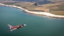 RAF Typhoon Display Team Battle of Britain Anniversary Flight Southern British Coastline 5 060921 CREDIT MOD