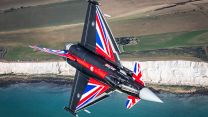 RAF Typhoon Display Team Battle of Britain Anniversary Flight Southern British Coastline 6 060921 CREDIT MOD