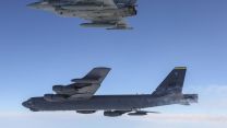 B-52 US Air Force bomber from the Bomber Task Force entering RAF Fairford (Picture: RAF).