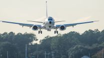 RAF new Poseidon aircraft approaching runway for landing at NAS Jacksonville (Picture: MOD).