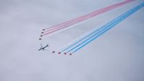 RAF new submarine-hunter aircraft first flight with Red Arrows over RAF Lossiemouth 20210721 CREDIT RAF.jpg