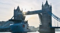 RFA Proteus in London sailing under Tower Bridge 12052024 CREDIT Amy Savage, AmzJS13 X
