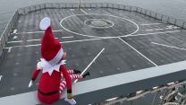 RFA Tiderace Elf is checking out if the Sleigh Deck is suitable for Santa 20122021 CREDIT RFA Tiderace Twitter.jpeg