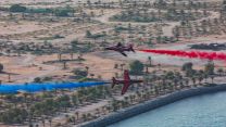 Red Arrow display was watched by crowds in Abu Dhabi before the team attended a reception staged by UK Embassy 05112021 Credit MOD Crown Copyright.jpg