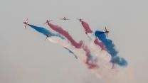 Red Arrows above Expo 2020 Dubai marking the opening week of the “the world’s greatest show” 08112021 Credit MOD.jpg