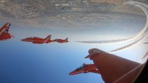 Red Arrows performed above Expo 2020 Dubai, billed as the world’s greatest show (Picture: MOD). Red Arrows above Expo 2020 Dubai opening week of the event billed as the world’s greatest show 08112021 Credit MOD.jpg