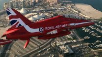 Red Arrows along the Corniche in UAE marking the UAE 50th anniversary 05112021 Credit MOD Crown Copyright.jpg 