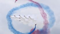 It was the Red Arrows' last display before their tour of North America (Picture: MOD).