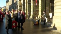 Edinburgh marked Remembrance Sunday with a two-minute silence.