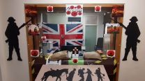 Remembrance display in the Atlantic Building at HMS Collingwood (Picture: Royal Navy).