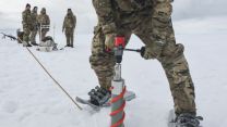 Researching the landscape on HMS Protector's record breaking Arctic expedition (Picture: Royal Navy).