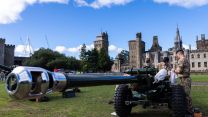 Reservists from 104 Regiment Royal Artillery fire a 21-gun salute at Cardiff Castle to mark the Principal Proclamation of His Majesty King Charles III (Picture: MOD).