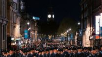 Royal Air Force contingent of the Coronation procession overnight rehearsals in London
