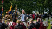 Royal British Legion were joined by Nailsworth Silver Band in Leighterton commemorating Anzac Day 24042022 CREDIT BFBS.jpg