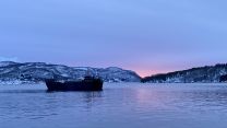 Royal Marine landing craft in Norway for NATO's Exercise Cold Response 