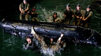 Royal Marines carrying out drills on RFA Lyme Bay during Ex Catamaran 030618 CREDIT RN