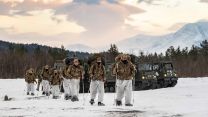 Royal Marines went through cold weather training in Norway in February (Picture: Royal Navy) Royal Marines commando forces during cold weather survival training In Norway 03022021 Credit Navy.jpg