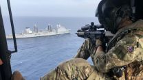Royal Marines practise boarding drills with Carrier Strike Group (Picture: Royal Navy). Royal Marines onboard HMS Kent, CSG 5 2021 CREDIT ROYAL NAVY.jpg