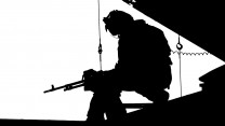 Royal Navy gunner silhouette