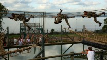 Royal Marines recruits training
