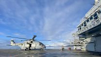 Royal Navy helicopter deployed on NATO's Exercise Cold Response