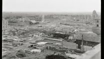 Damaged Belgian town after World War 1