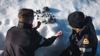 Sailors from HMS Protector playing warhammer, Dice on the Ice with Lts Jonny Talbot left and Max Friswell 11022023 CREDIT Royal Navy.jpg