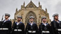 Sailors from destroyer HMS Defender marched through the city of Exeter 11022023 CREDIT Royal Navy