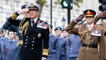 Senior military personnel salute at the Cenotaph (Picture: MOD).