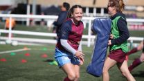 	Sian Williams smile RAF Rugby warm up v Navy Credit Alligin Photography DATE 09042022.jpg