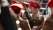 Smiles from the Queen’s Own Yeomanry (QOY) as they marched through York on their 50th anniversary since formation 02042022 MOD Crown Copyright 2022, Cpl Becky Brown RLC.jpg