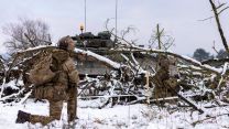 Soldiers within the Queens Royal Hussars (QRH) battlegroup shouts orders during a live fire serial 20012023 CREDIT MOD Crown Copyright.jpg