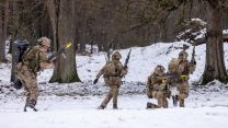 Soldiers within the Queens Royal Hussars battlegroup during a tactical withdrawal on the final training exercise 23012023 CREDIT MOD Crown Copyright.jpg