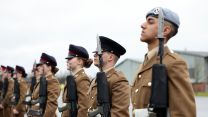 Some of the young troops proudly passing out after completing basic training at AFC Harrogate