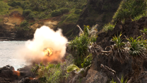 Specialists from Tamar carried out the first stage of neutralising old explosives left on Pitcairn for nearly half a century