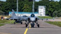 Swedish Gripen aircraft joined RAF aircraft for warfighting training 11072022 CREDIT RAF MOD.jpg