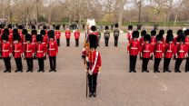 The Grenadier and Coldstream Guards during full ceremonial gear wearing Major General inspection 10032022 CREDIT MOD CROWN COPYRIGHT.jpg 