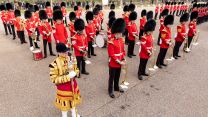 The Grenadier and Coldstream Guards faced full ceremonial gear wearing Major General inspection 10032022 CREDIT MOD CROWN COPYRIGHT.jpg