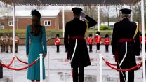 The Prince and Princess of Wales handover duties at St Patrick’s Day with the Irish Guards in Mons Barracks (Picture: MOD).
