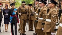 The Princess Royal inspects 2 Signal Regiment soldiers at the freedom of the city parade in York 19052022 CREDIT MOD Crown Copyright.jpg
