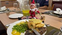 The RFA Tiderace Elf after wondering what Action Messing was for lunch enjoyed the steak dinner 09122021 CREDIT RFA Tiderace Twitter.jpeg