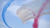 The Red Arrows perform at RIAT 2022 at RAF Fairford 
