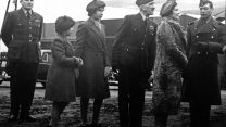 The Royal Family pictured during a visit to the Coastal Command station at Bircham Newton, Norfolk,