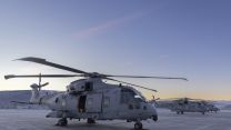 One of the helicopters used by the Commando Force during Operation Clockwork (Picture: Royal Navy).