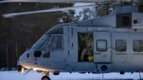 One of the helicopters used by the Commando Force during Operation Clockwork (Picture: Royal Navy).