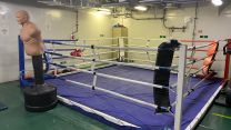 The ring in Cerberus boxing gym.