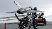 The jet-powered Banshee Drones launched from HMS Prince of Wales during demo 24092021 Credit Royal Navy.jpg