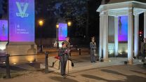 Sunset ceremony at Commonwealth memorial for VJ Day